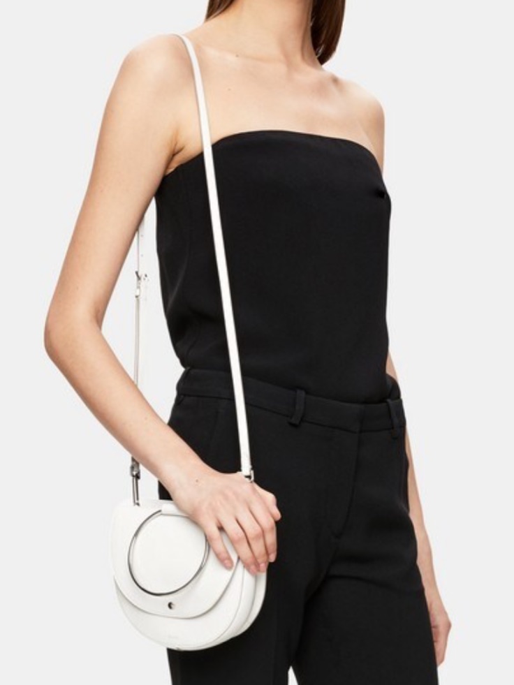 Theory Zalballa Rosina Crepe Black Strapless Bustier Top Minimalist Size 10 Nwt
